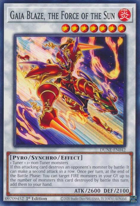Gaia Blaze, the Force of the Sun [DUNE-EN042] Common Yu-Gi-Oh!