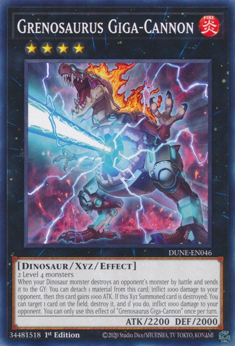 Grenosaurus Giga-Cannon [DUNE-EN046] Common Yu-Gi-Oh!