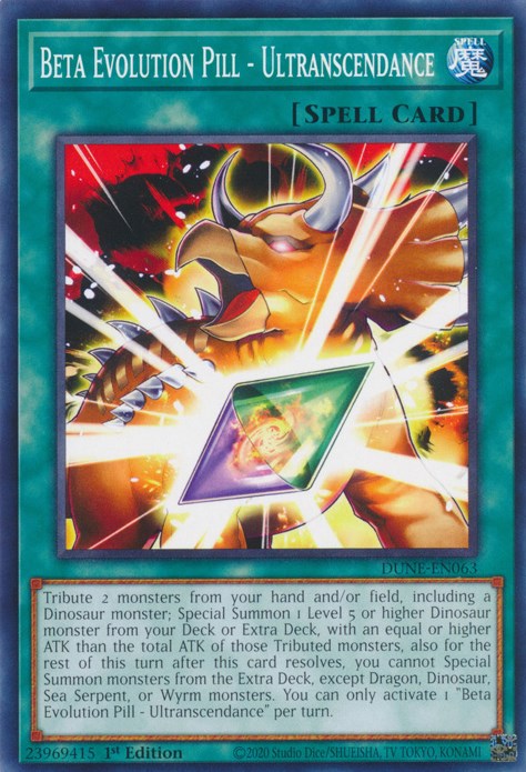 Beta Evolution Pill - Ultranscendance [DUNE-EN063] Common Yu-Gi-Oh!