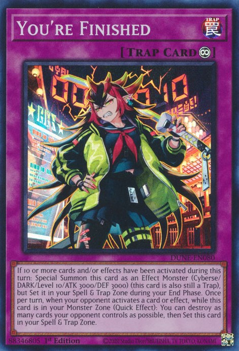 You're Finished [DUNE-EN080] Super Rare Yu-Gi-Oh!