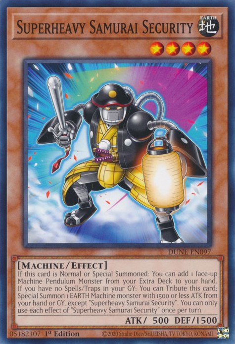 Superheavy Samurai Security [DUNE-EN097] Common Yu-Gi-Oh!