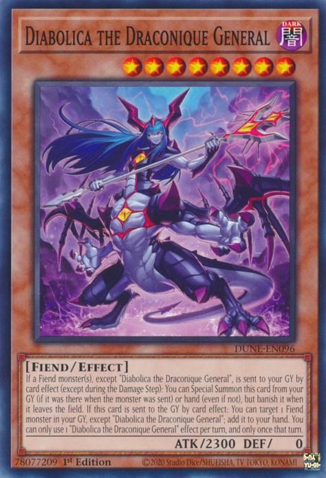 Diabolica the Draconique General [DUNE-EN096] Common Yu-Gi-Oh!
