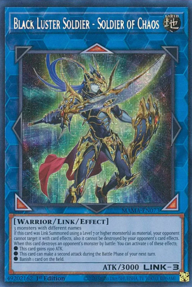 Black Luster Soldier - Soldier of Chaos [MAMA-EN073] Secret Pharaoh's Rare Yu-Gi-Oh!