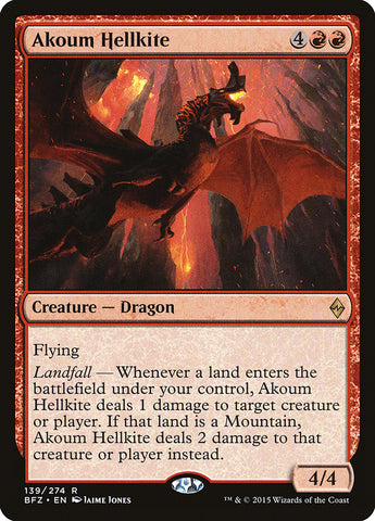 Akoum Hellkite [Battle for Zendikar] Magic: The Gathering