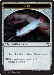 Clue // Construct (021) Double-Sided Token [Commander 2018 Tokens] Magic: The Gathering