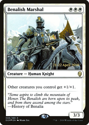 Benalish Marshal [Dominaria Prerelease Promos] Magic: The Gathering
