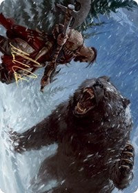 Blizzard Brawl Art Card (Gold-Stamped Signature) [Kaldheim Art Series] Magic: The Gathering