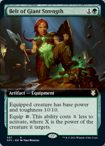 Belt of Giant Strength (Extended Art) [Dungeons & Dragons: Adventures in the Forgotten Realms Commander] Magic: The Gathering