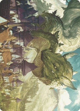Beanstalk Wurm Art Card [Wilds of Eldraine Art Series] Magic: The Gathering