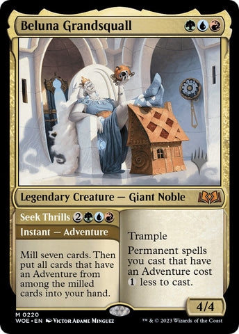 Beluna Grandsquall // Seek Thrills(Promo Pack) [Wilds of Eldraine Promos] Magic: The Gathering