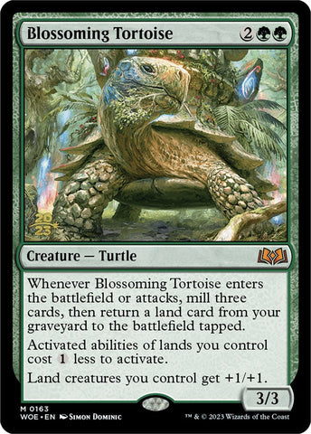 Blossoming Tortoise [Wilds of Eldraine Prerelease Promos] Magic: The Gathering