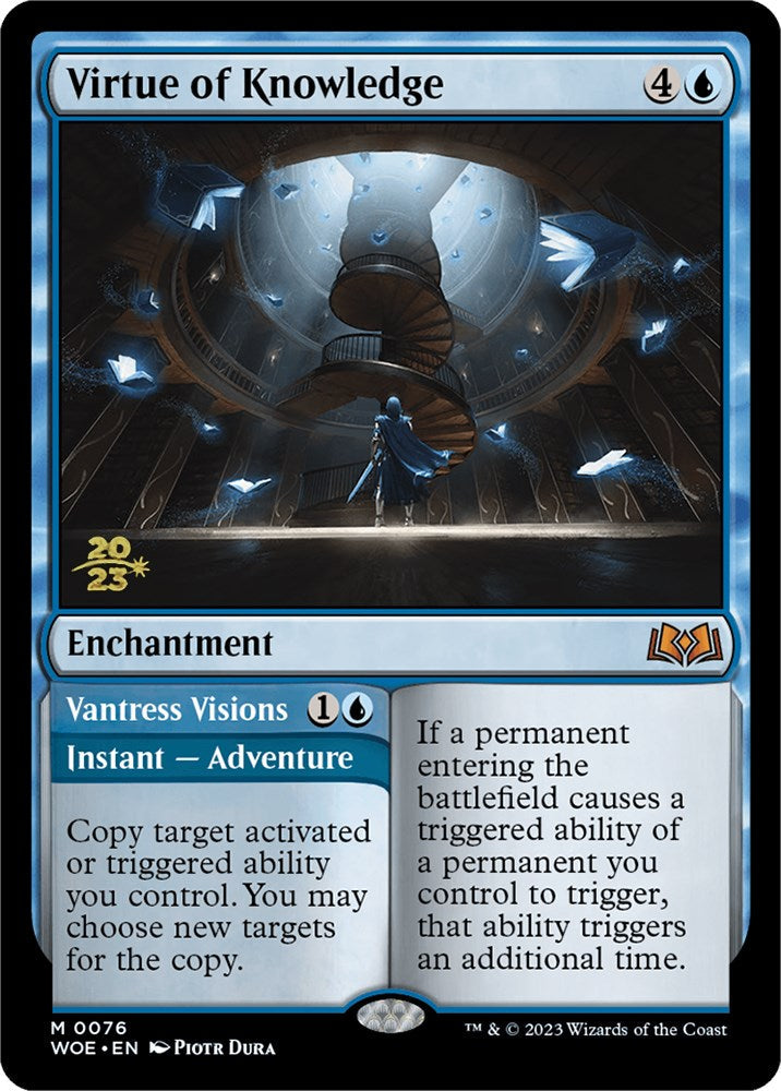 Virtue of Knowledge // Vantress Visions (Promo Pack) [Wilds of Eldraine Promos] Magic: The Gathering