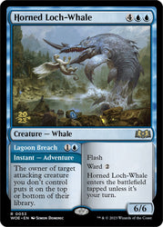 Horned Loch-Whale // Lagoon Breach [Wilds of Eldraine Prerelease Promos] Magic: The Gathering