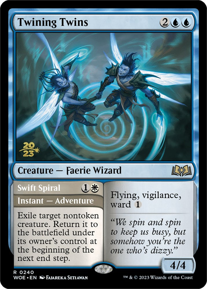 Twining Twins // Swift Spiral [Wilds of Eldraine Prerelease Promos] Magic: The Gathering
