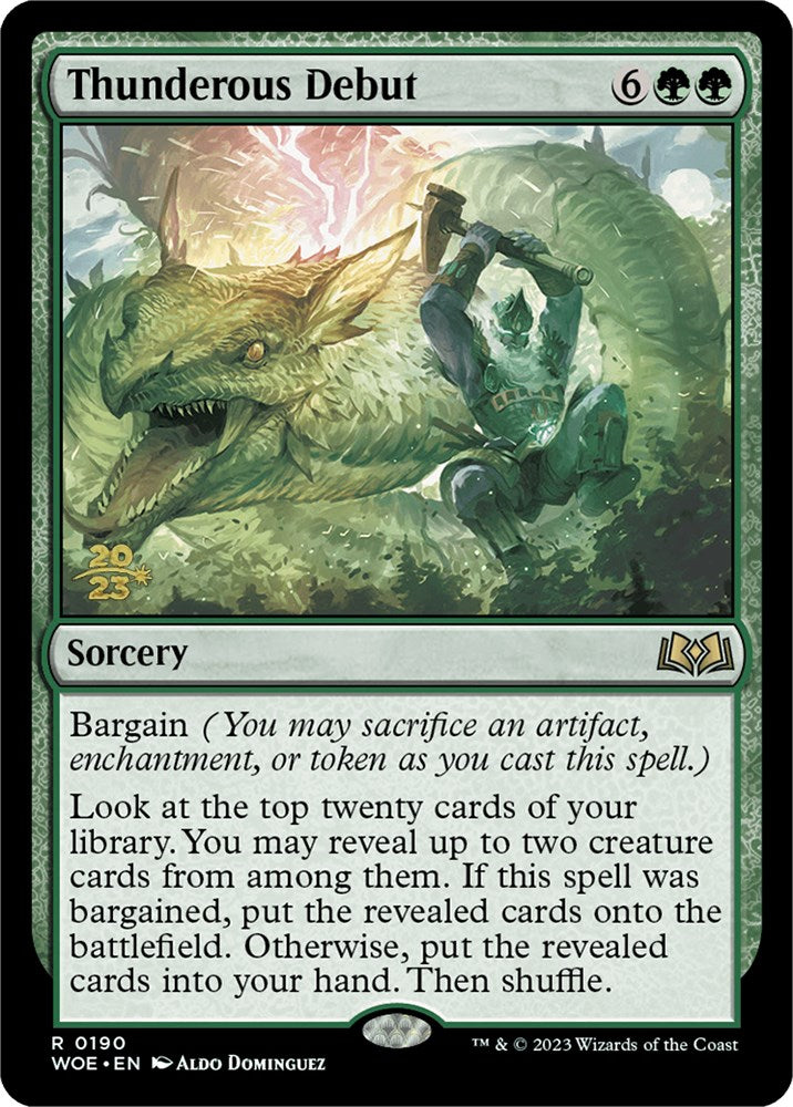 Thunderous Debut [Wilds of Eldraine Prerelease Promos] Magic: The Gathering