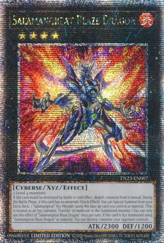 Salamangreat Blaze Dragon [TN23-EN007] Quarter Century Secret Rare Yu-Gi-Oh!