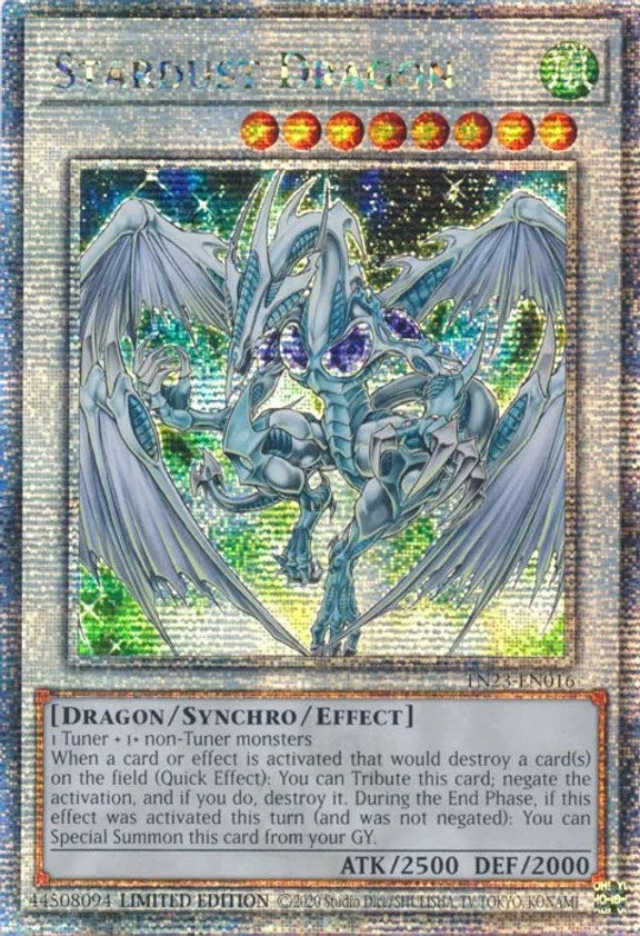 Stardust Dragon [TN23-EN016] Quarter Century Secret Rare Yu-Gi-Oh!