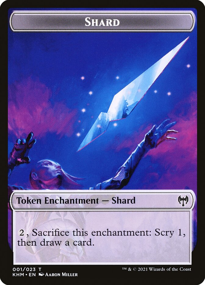 Elf Warrior // Shard Double-Sided Token [Kaldheim Tokens] Magic: The Gathering