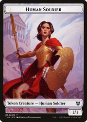 Goat // Human Soldier Double-Sided Token [Theros Beyond Death Tokens] Magic: The Gathering