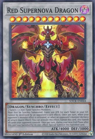 Red Supernova Dragon [SDCK-EN044] Super Rare Yu-Gi-Oh!