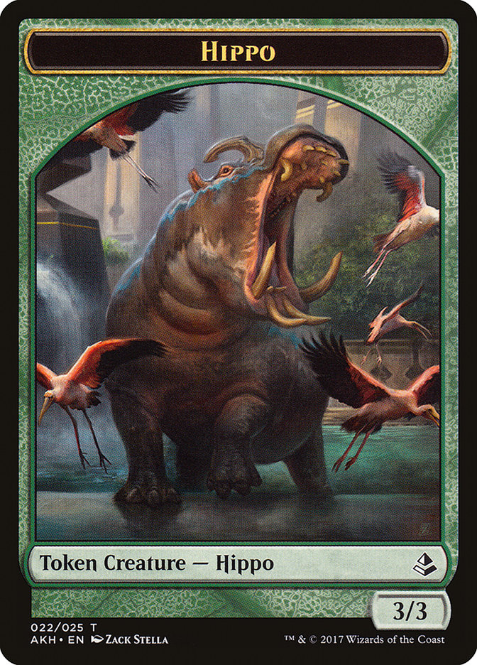 Hippo Token [Amonkhet Tokens] Magic: The Gathering