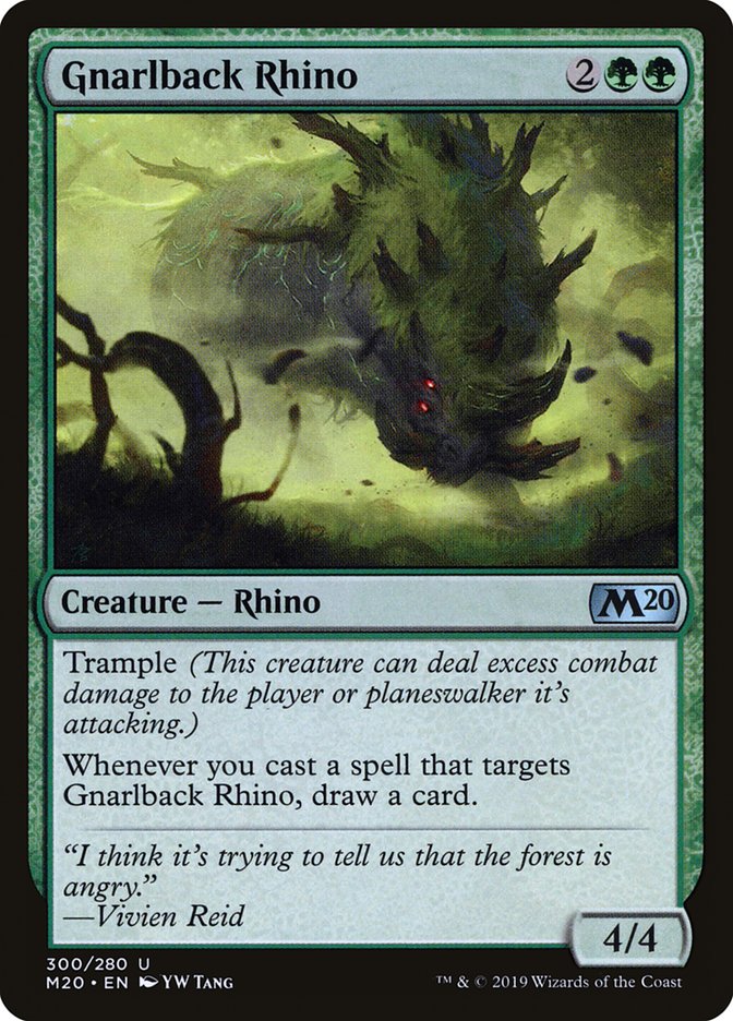 Gnarlback Rhino [Core Set 2020] Magic: The Gathering