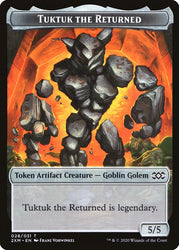 Myr (007) // Treasure Double-Sided Token [Double Masters Tokens] Magic: The Gathering