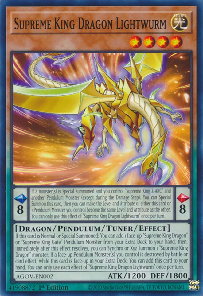 Supreme King Dragon Lightwurm [AGOV-EN002] Common Yu-Gi-Oh!