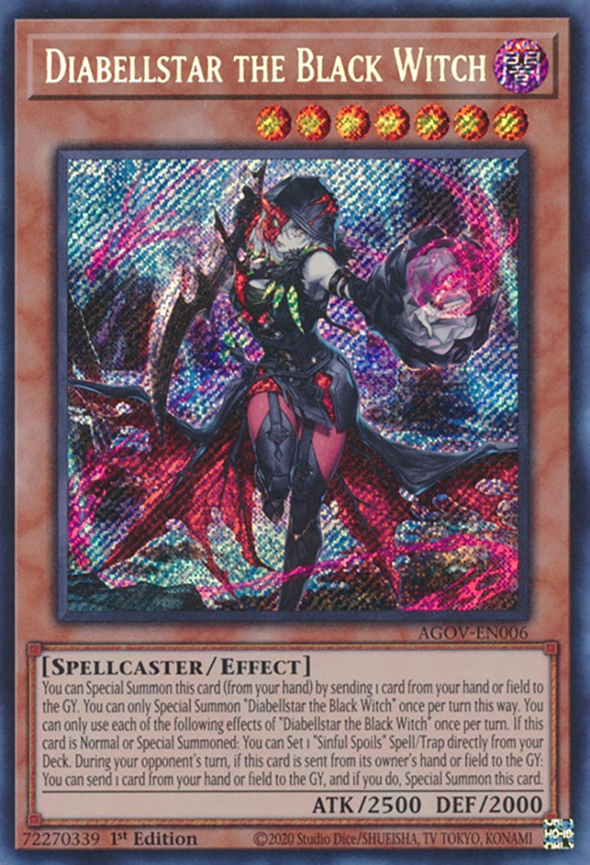 Diabellstar the Black Witch [AGOV-EN006] Secret Rare Yu-Gi-Oh!