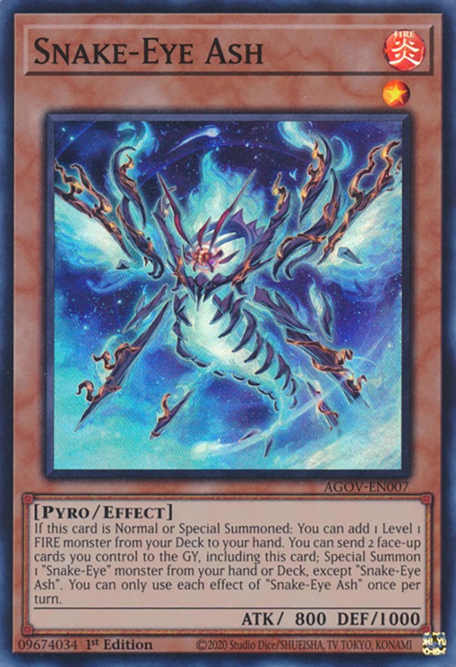 Snake-Eye Ash [AGOV-EN007] Super Rare Yu-Gi-Oh!