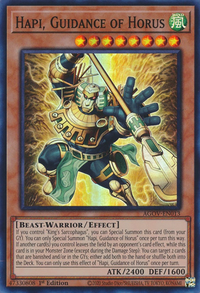 Hapi, Guidance of Horus [AGOV-EN013] Super Rare Yu-Gi-Oh!