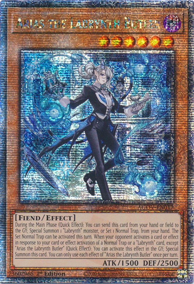 Arias the Labrynth Butler (Quarter Century Secret Rare) [AGOV-EN017] Quarter Century Secret Rare Yu-Gi-Oh!
