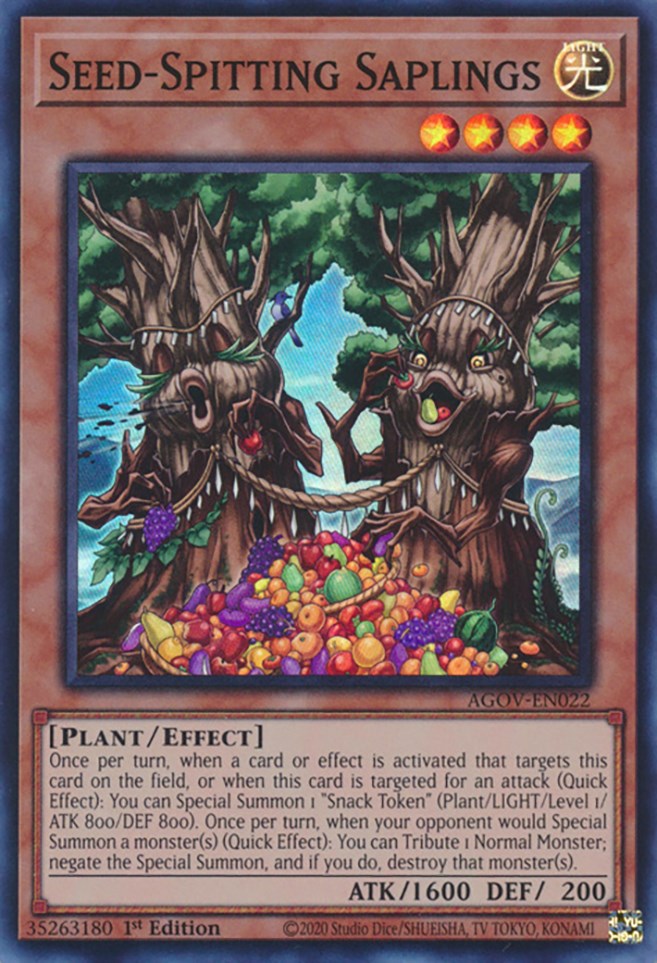 Seed-Spitting Saplings [AGOV-EN022] Super Rare Yu-Gi-Oh!