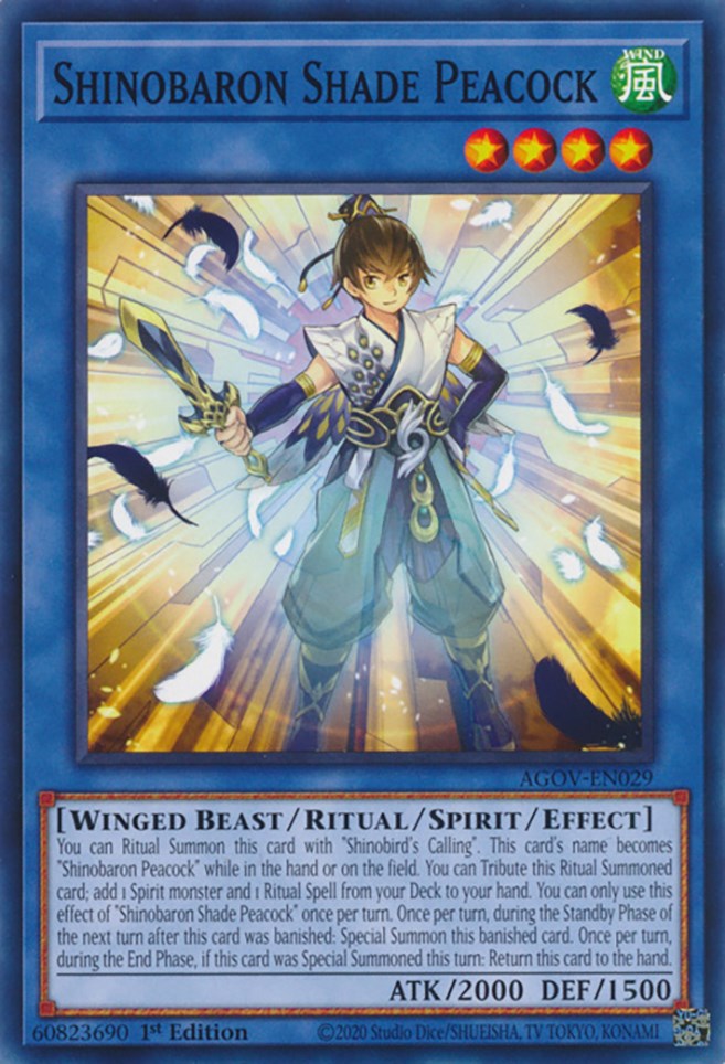 Shinobaron Shade Peacock [AGOV-EN029] Common Yu-Gi-Oh!