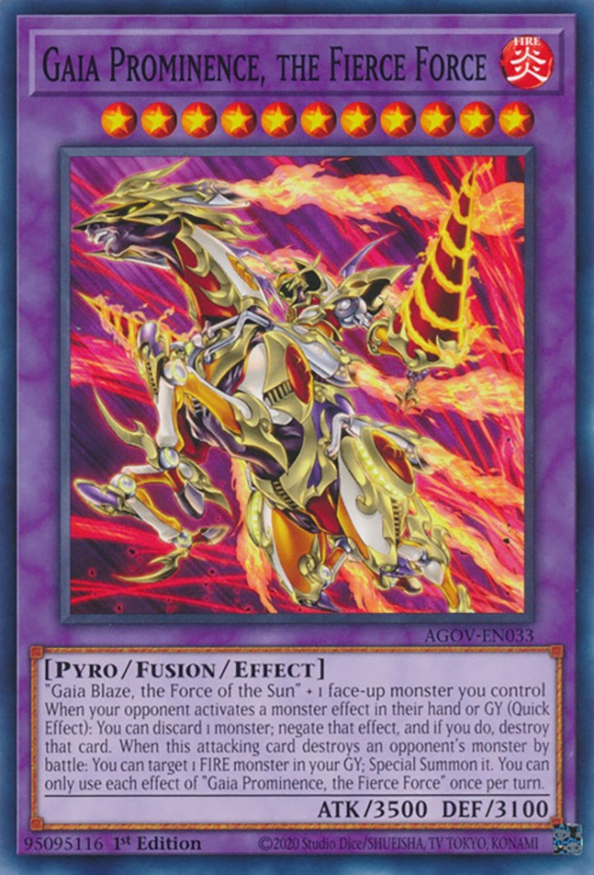 Gaia Prominence, the Fierce Force [AGOV-EN033] Common Yu-Gi-Oh!