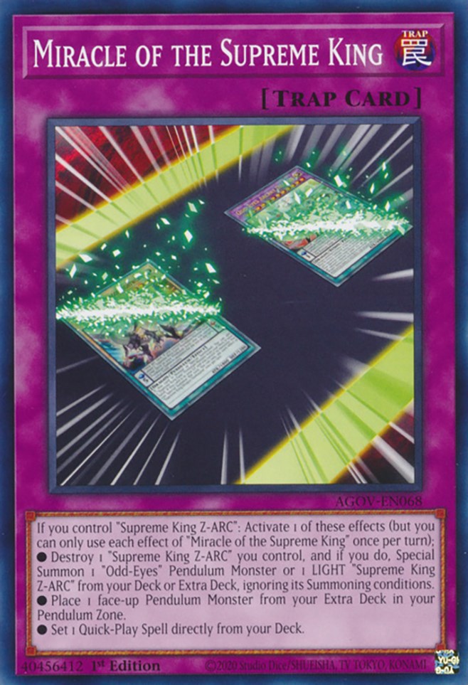 Miracle of the Supreme King [AGOV-EN068] Common Yu-Gi-Oh!