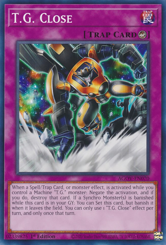 T.G. Close [AGOV-EN070] Common Yu-Gi-Oh!