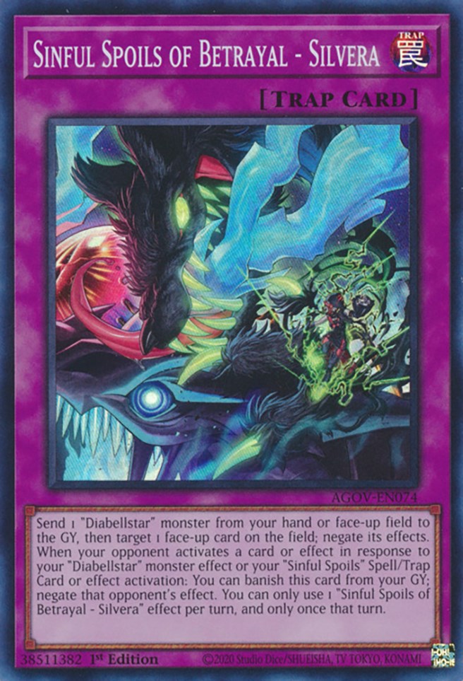 Sinful Spoils of Betrayal - Silvera [AGOV-EN074] Super Rare Yu-Gi-Oh!