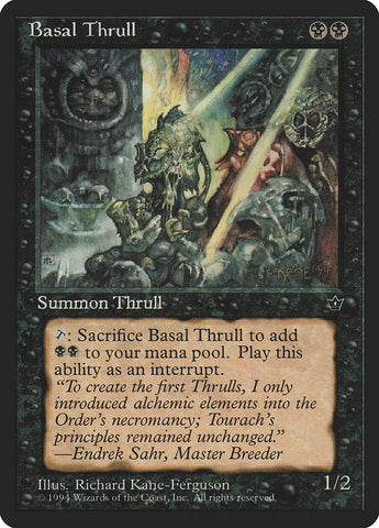 Basal Thrull (Richard Kane Ferguson) [Fallen Empires] Magic: The Gathering