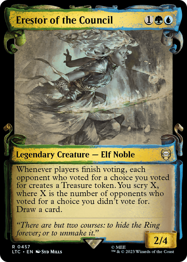Erestor of the Council [The Lord of the Rings: Tales of Middle-Earth Commander Showcase Scrolls] Magic: The Gathering