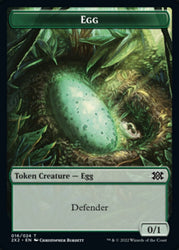 Egg // Monk Double-Sided Token [Double Masters 2022 Tokens] Magic: The Gathering