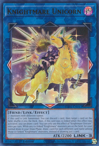Knightmare Unicorn (Alternate Art) [RA01-EN043] Ultra Rare