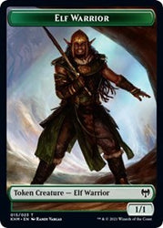Elf Warrior // Tibalt, Cosmic Impostor Emblem Double-Sided Token [Kaldheim Tokens] Magic: The Gathering