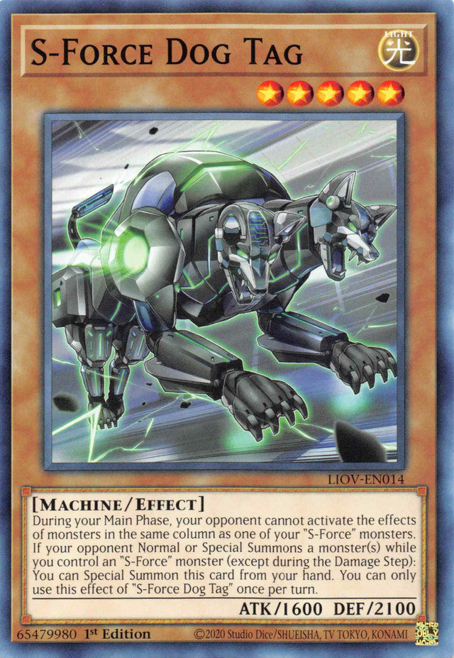 S-Force Dog Tag [LIOV-EN014] Common Yu-Gi-Oh!