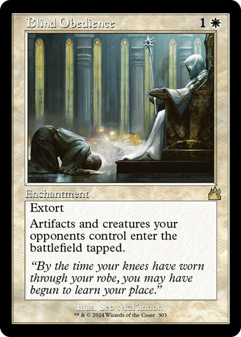 Blind Obedience (Retro Frame) [Ravnica Remastered] Magic: The Gathering