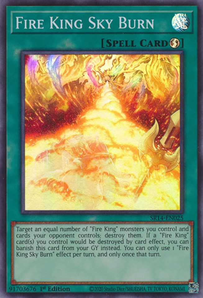 Fire King Sky Burn [SR14-EN025] Super Rare Yu-Gi-Oh!