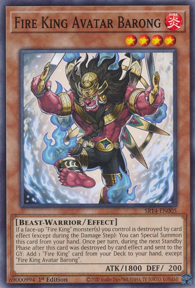 Fire King Avatar Barong [SR14-EN005] Common Yu-Gi-Oh!