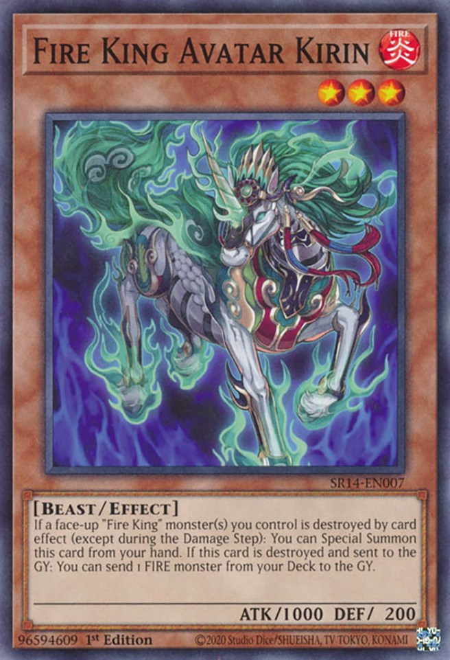 Fire King Avatar Kirin [SR14-EN007] Common Yu-Gi-Oh!