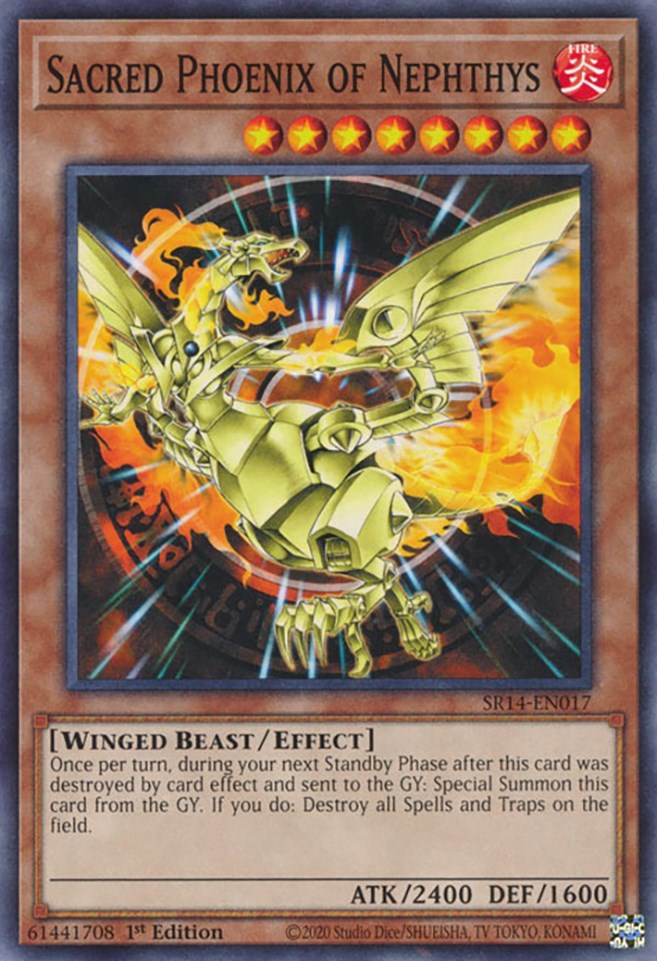 Sacred Phoenix of Nephthys [SR14-EN017] Common Yu-Gi-Oh!