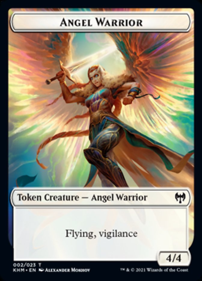 Angel Warrior Token [Kaldheim Tokens] Magic: The Gathering